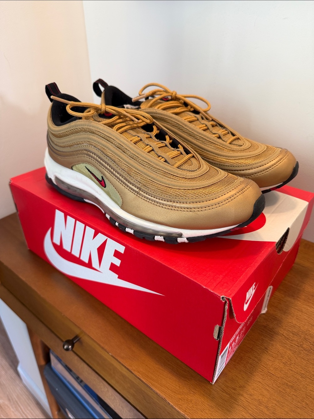 Nike Air Max 97 OG QS Sneakers in Metallic Gold